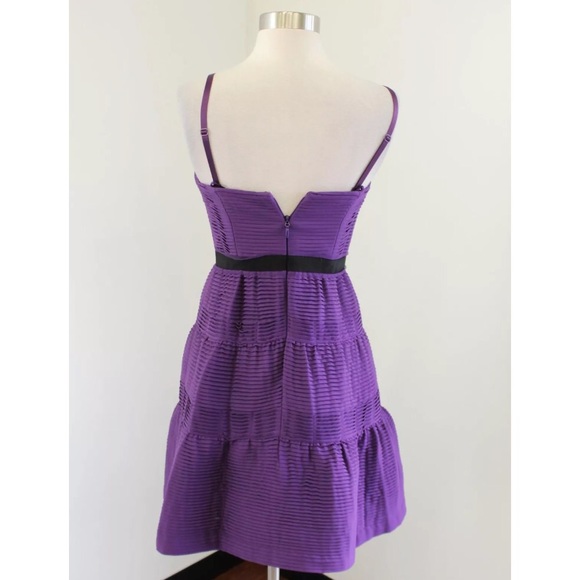 BCBG Pleated Chiffon Party Dress - Picture 5 of 6